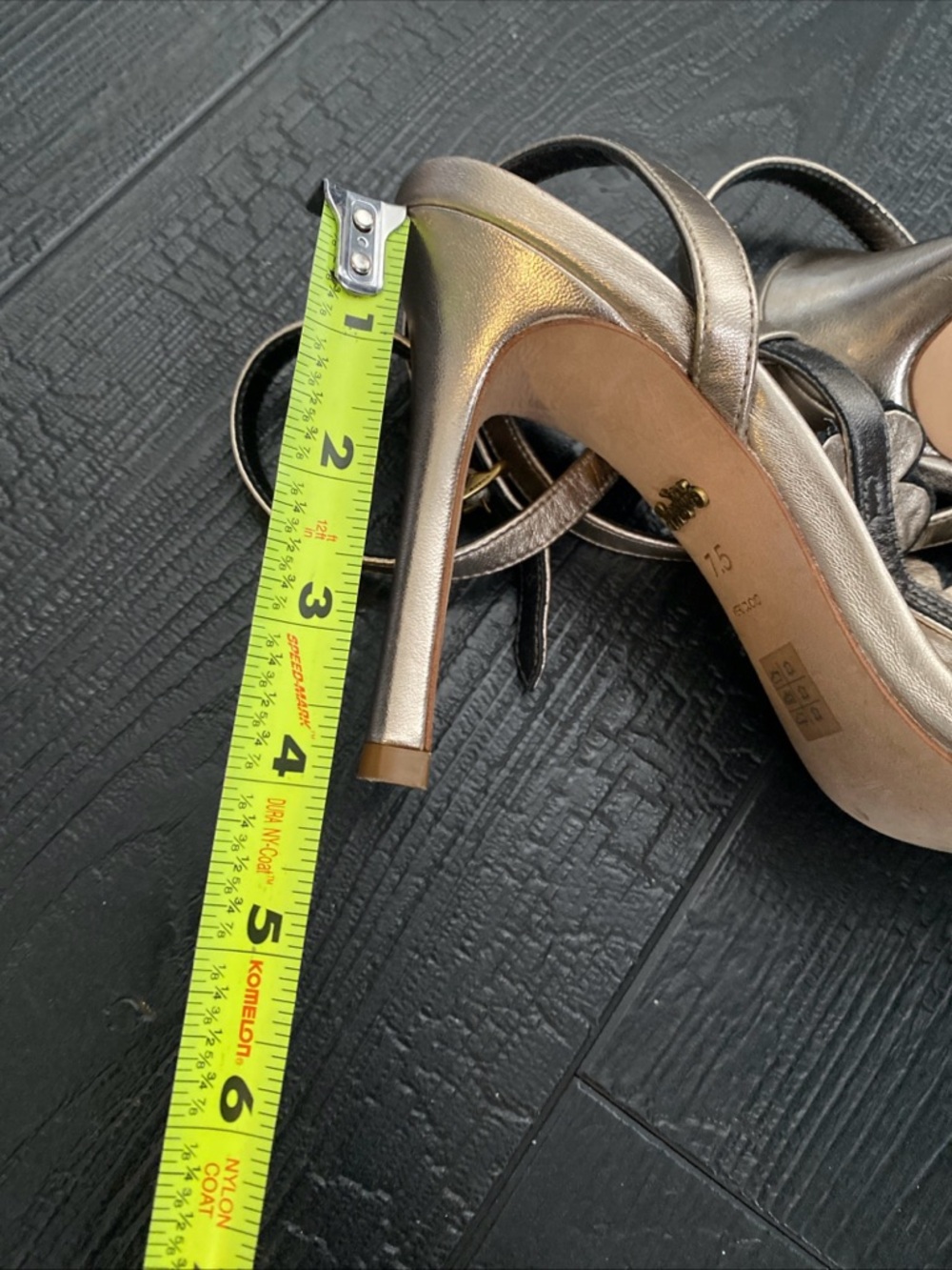 Coach Bianca Womens Sandals Heels Ankle Straps Embellished Leather 7.5 - Picture 4 of 16